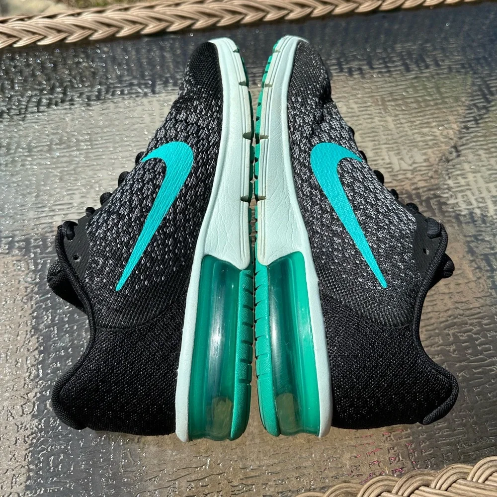 Nike Air Max Black & Teal Running Shoes, Air Max Sequent 2, excellent condition - Picture 14 of 15